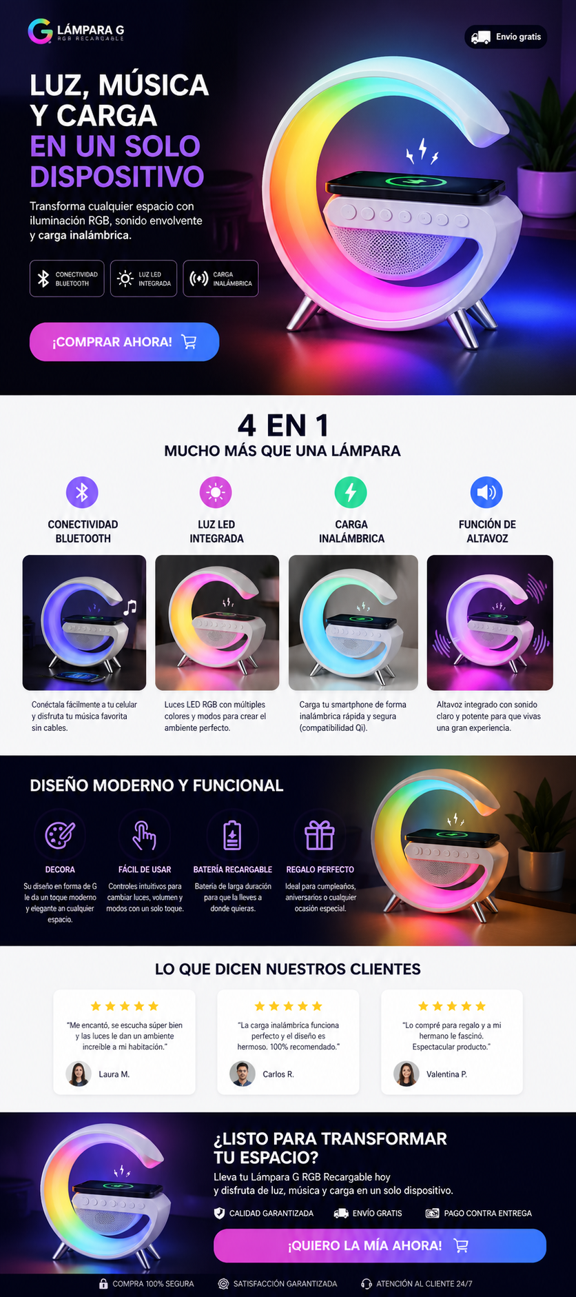 Lámpara RGB Recargable – Ilumina tu Espacio con Estilo y Color