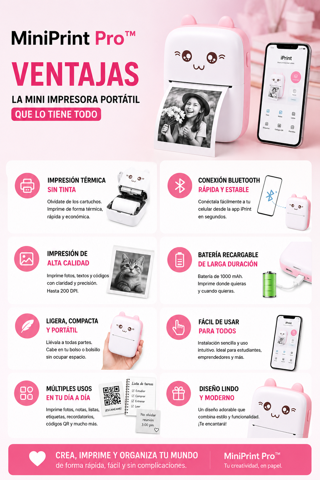 Tu Impresora Portátil sin Tinta 🔥 MiniPrint Pro