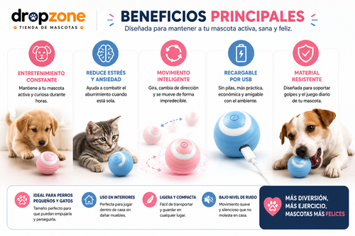 🐶🐱 Pelota Interactiva Inteligente para Mascotas