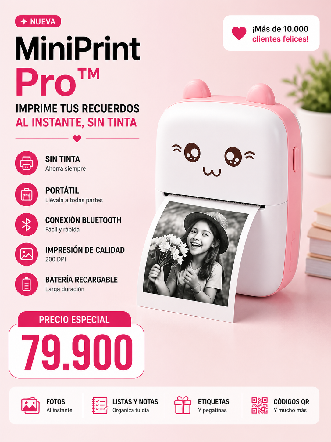 Tu Impresora Portátil sin Tinta 🔥 MiniPrint Pro