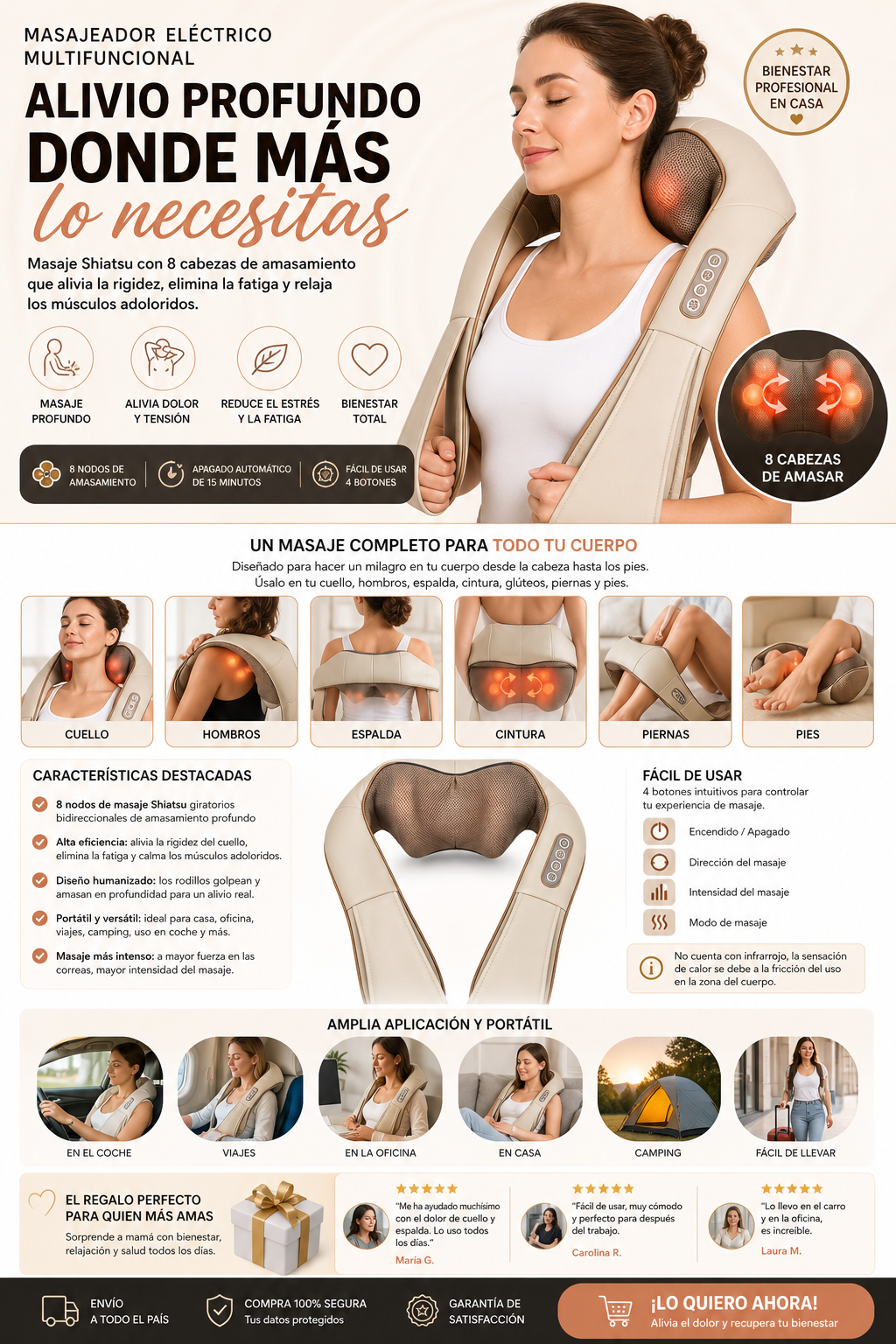 RelaxiCuello Masajeador Cervical Inteligente Pro